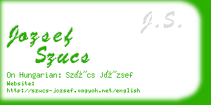 jozsef szucs business card