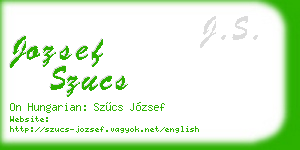 jozsef szucs business card